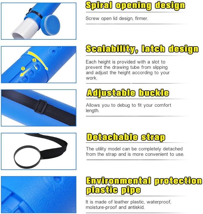 DEWEL Document Tube, Plastic Expanding Poster/Art/Document Storage Tube 24.5 to - Image 3
