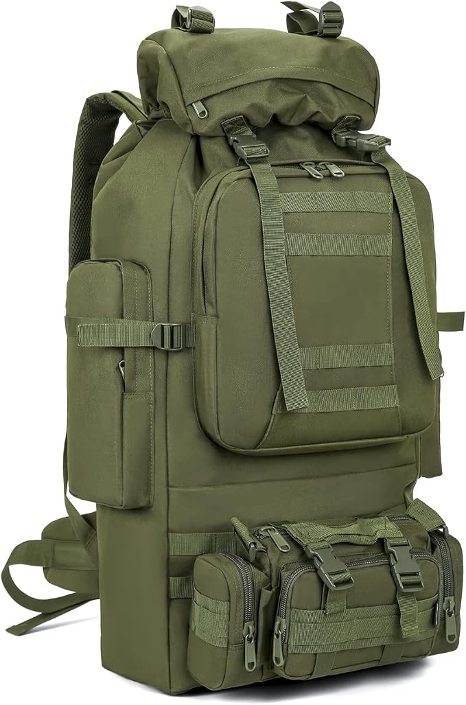 100L Camping Hiking Backpack, Molle military Tactical rucksack backpack by HongXingHai