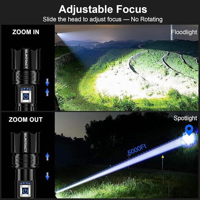 Sunitact Flashlights High Lumens Rechargeable - Image 3