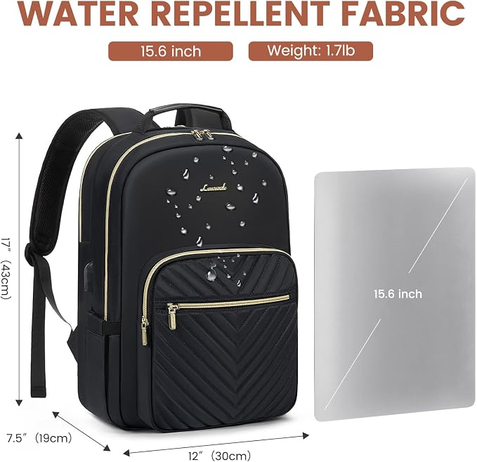 LOVEVOOK Laptop Backpack for Women 15.6 inch, Cute Womens Travel Backpack Purse - Image 5