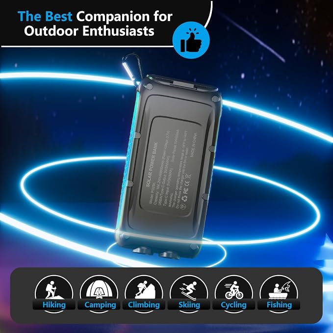 Solar Charger Power Bank 49800mAh Portable 15W Fast Charging Power Bank - Image 9