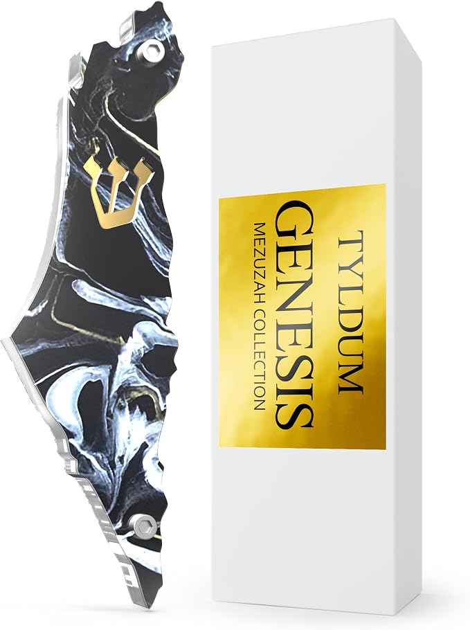 Genesis Mezuzah for Door – Modern Acrylic Mezuzah Case Without Kosher Scroll – by TYLDUM