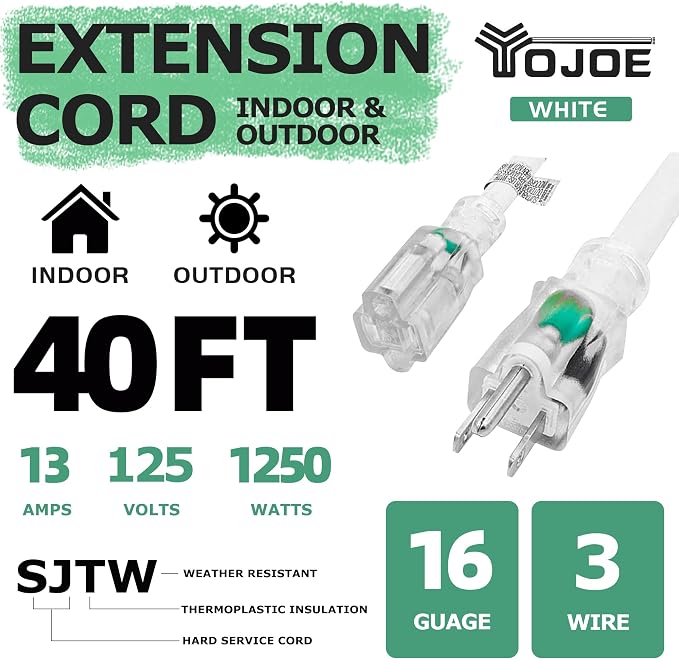 YOJOE Indoor Outdoor Extension Cord - Image 2