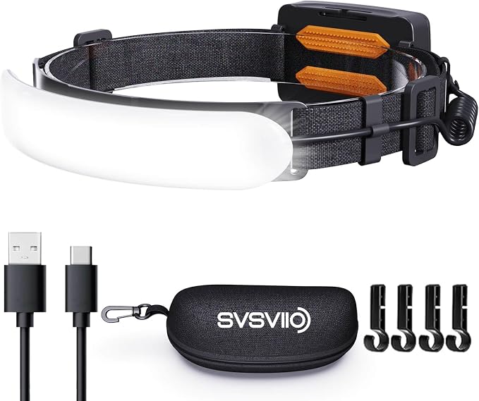 svsviio Headlamp Rechargeable PRO+, 7500mAh 1500 Lumen Super Bright 230°Beam by BORNFORTHEBEST