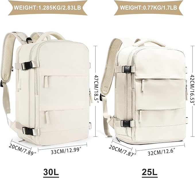 coowoz Large Travel Backpack For Women Men, Carry On Backpack Flight Approved - Image 3