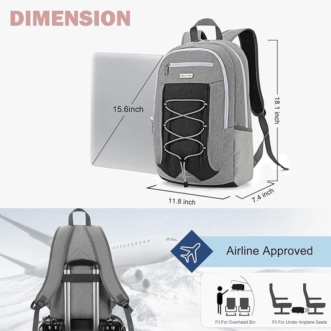 MAXTOP Travel Backpack Laptop Back Pack College Bookbag Anti-theft Backpacks - Image 4
