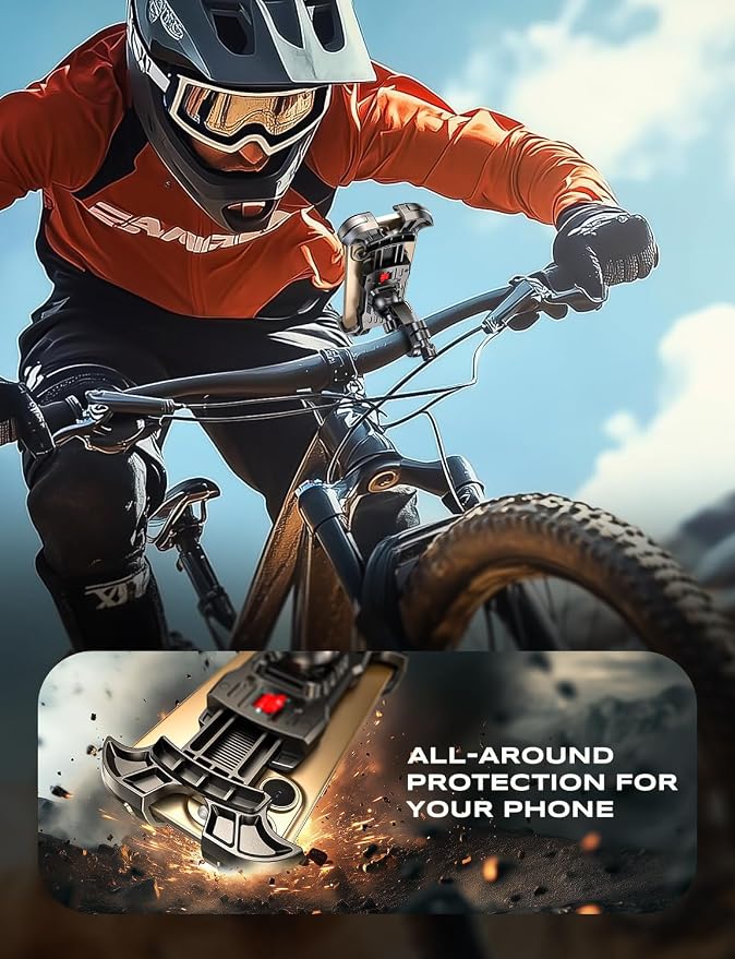 Zewdov Motorcycle Phone Mount, Upgrade Bike Phone Holder, 360° Rotatable Phone - Image 4