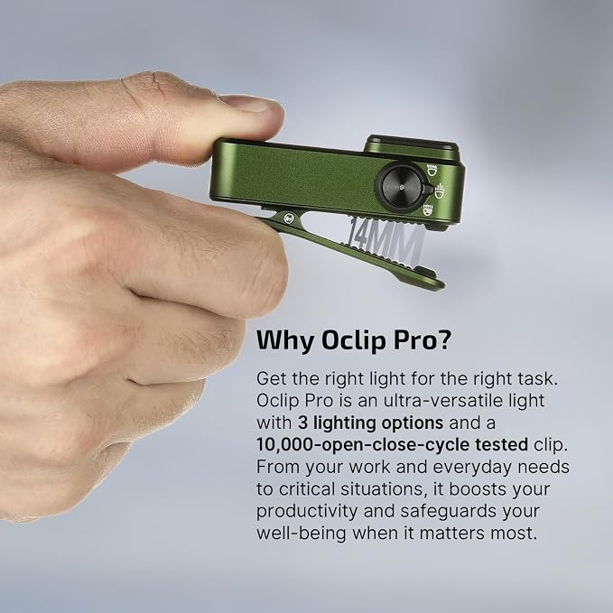OLIGHT Oclip Pro EDC Flashlight Clip-on Light, Rechargeable 500 Lumens - Image 6