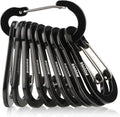 Booms Fishing CC5 Multi-Use Carabiner Clips, 10 Pack 2.7" Small Caribeener Clips by BoomsFishing