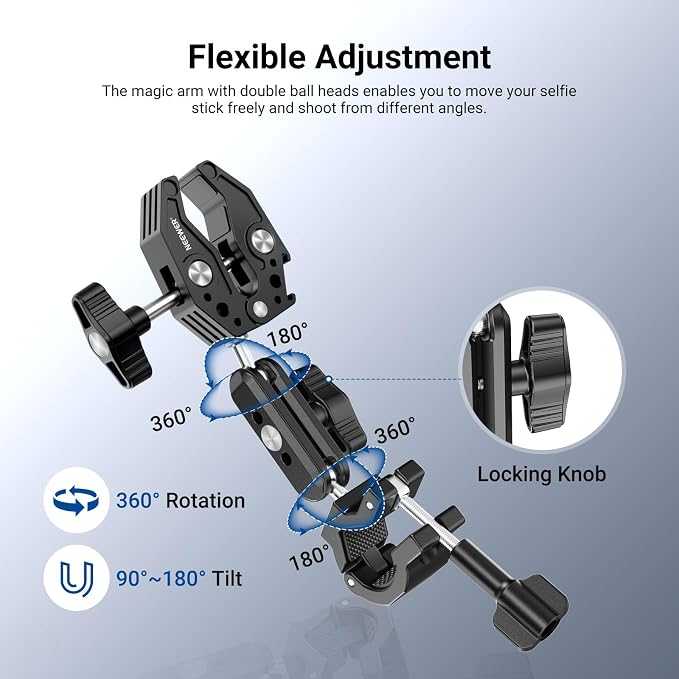 NEEWER Motorcycle Mount Accessories Kit Compatible - Image 4