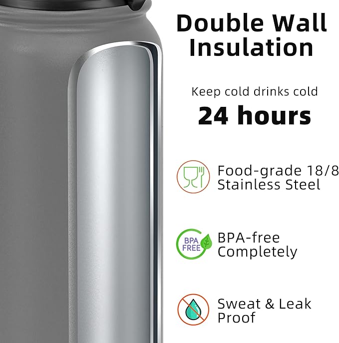 Fanhaw 20 oz Insulated Stainless Steel Water Bottle - Image 3
