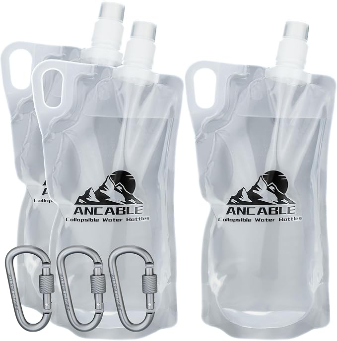 Ancable 33oz Collapsible Water Bottles, BPA-Free Water Bottle by Ancable