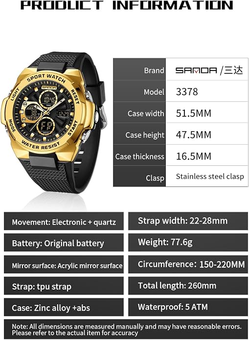 FANMIS Mens Military Multifunction Digital LED Watch Electronic Waterproof - Image 5