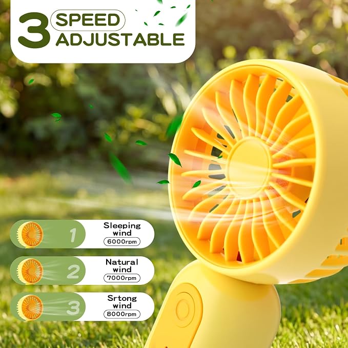 Rossesay 6 Pcs Mini Portable Fan Bulk Cute Handheld Lightweight Small Little - Image 3