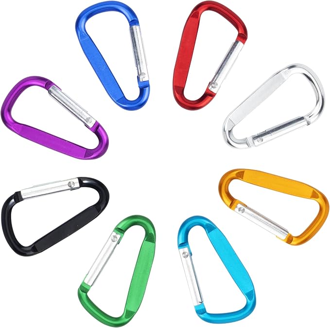 SWATOM Aluminum D-Shape Carabiner Clip 1.6/1.8/2.2/2.6/3 Inches Spring Snap - Image 6