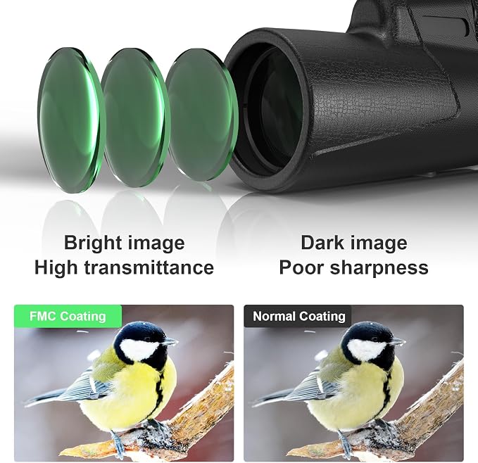 12x42 Monocular Telescope for Adults, High Powered HD Compact Monoculars - Image 4
