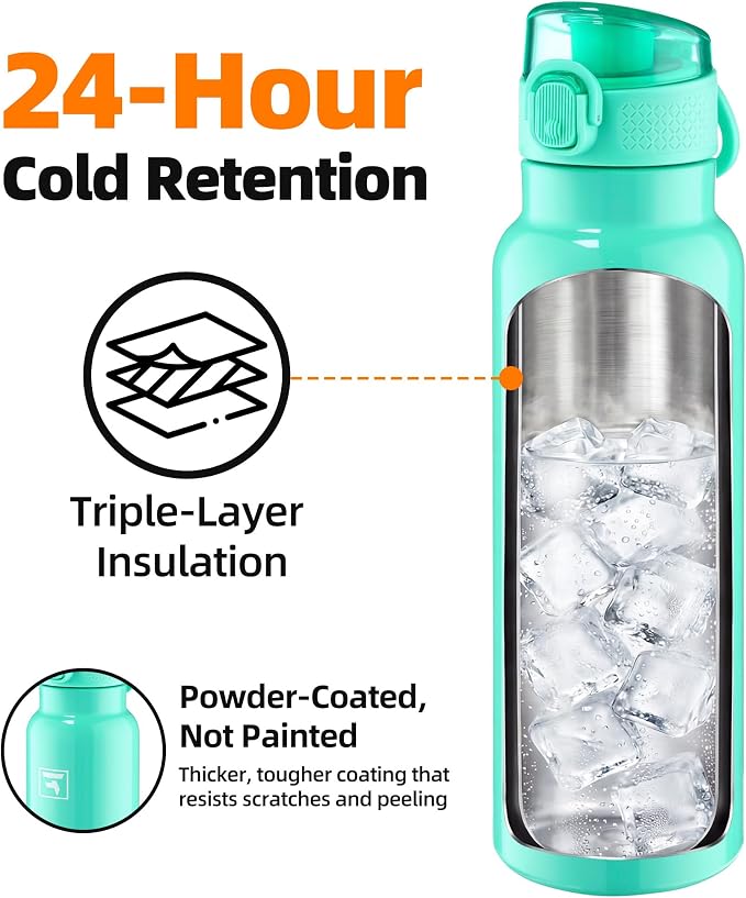 Fanhaw Daylite Series 24 oz Stainless Steel Insulated Water Bottle - Image 3