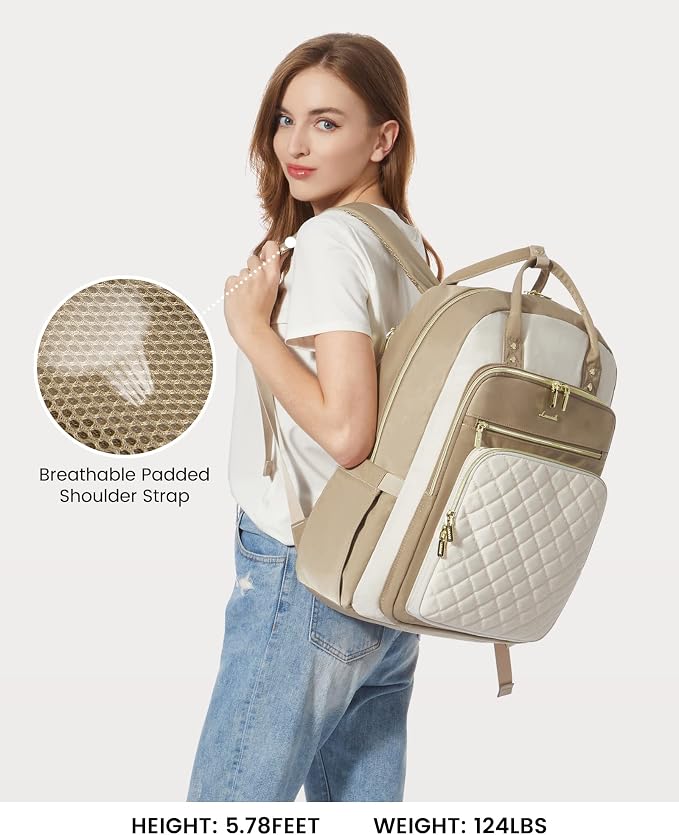 LOVEVOOK Laptop Backpack Purse for Women, Water Resistant Lightweight Daypacks - Image 6