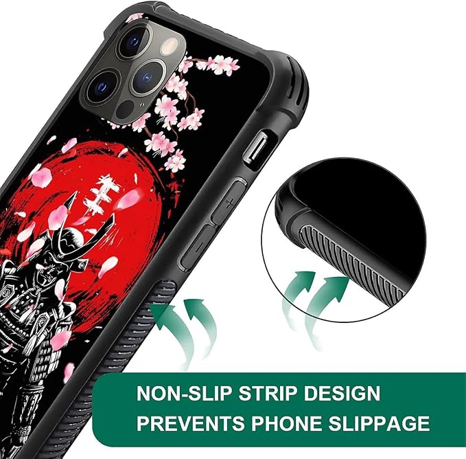 for iPhone 11 Pro Max Case, Sakura Japanese Samurai Pattern Graphic Design Girl - Image 3
