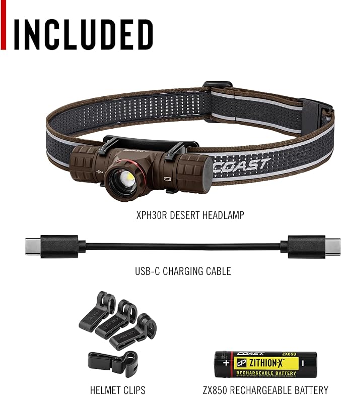 Coast XPH30R 1500 Lumen USB-C Rechargeable Dual Power Headlamp - Image 11