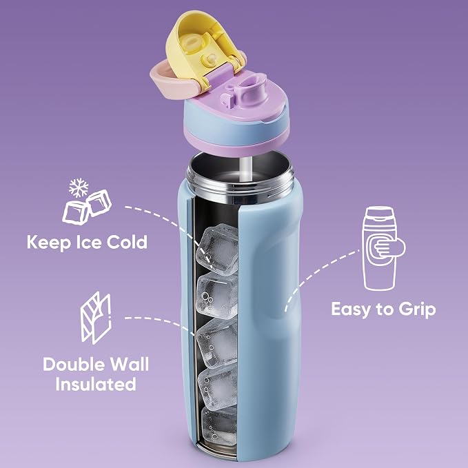 Fijinhom 24 oz Insulated Water Bottle, Stainless Steel Sports Water Bottle - Image 6