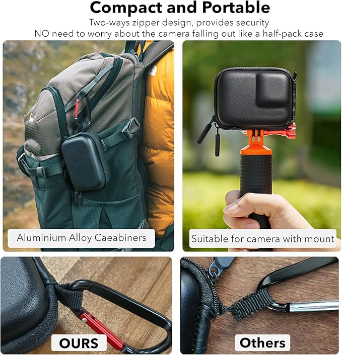 OSMO Action 5 Pro Accessories, PU Portable Mini Carrying Bag Case, Lens Screen - Image 9