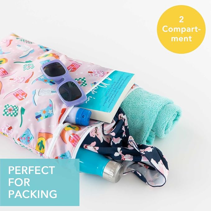 Bumkins Waterproof Wet Dry Bag for Baby, Swim Suit, Cloth Diaper, Pump Parts - Image 2