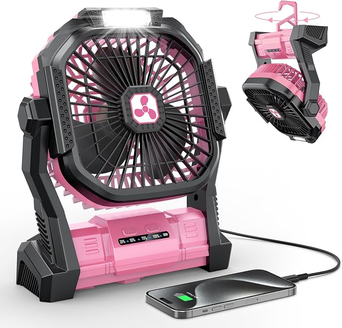 ONLYNEW Portable Fan Rechargeable, 20000mAh Cordless Battery Powered Table Fan by OnlyNewforYourLife