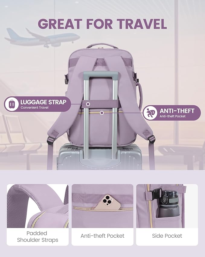 LOVEVOOK Travel Backpack for Women & Men 40L, Airline Approved Carry On - Image 6