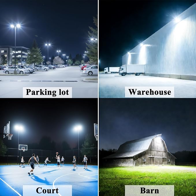 42000LM LED Parking Lot Light, 3 Pack 100W Stadium Light - Image 8