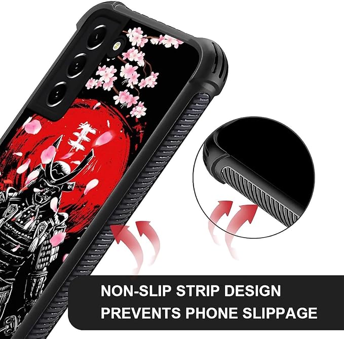 for Samsung Galaxy S21 Case, Sakura Japanese Samurai Pattern Graphic Design - Image 6