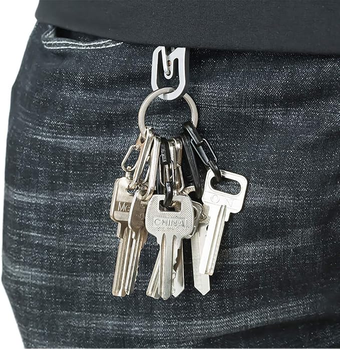 30PCS Mini SF Carabiner Clips Tiny Alloy Spring Snap Hook Keychain Clasps EDC - Image 8