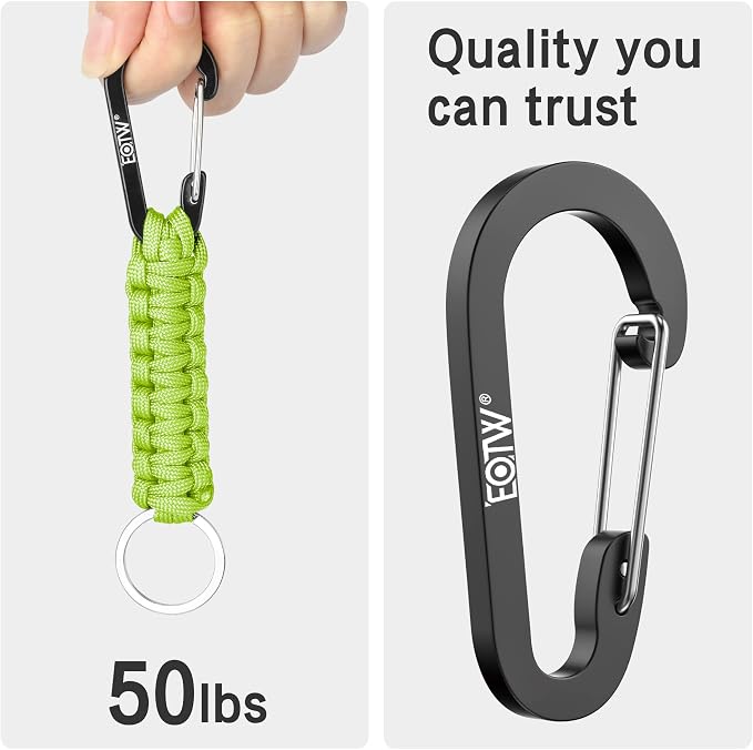 EOTW Paracord Keychain for Men Women Paracord Carabiner Backpack Keychain - Image 5
