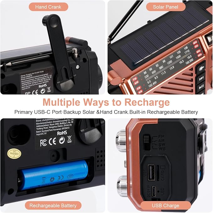 Hand Crank Emergency Weather Radio - Image 4