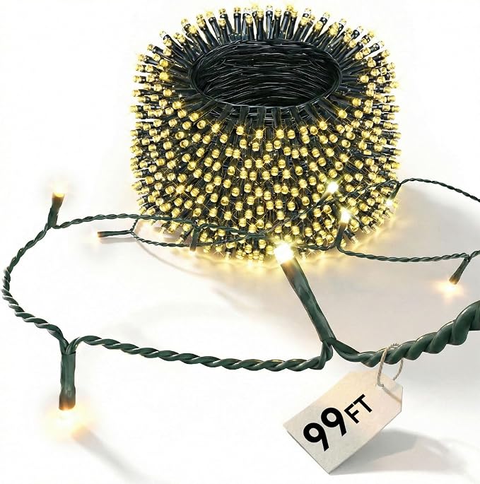 LitHome 99FT 300 LED String Lights Outdoor Indoor, 8 Modes Waterproof Christmas by LitHome