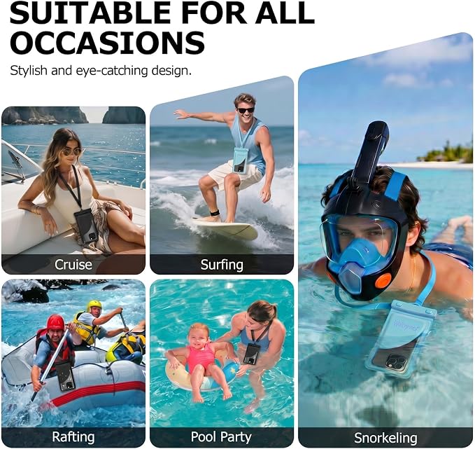 Waterproof Phone Pouch, with Interior Card Pocket, Large Waterproof Phone Case - Image 6