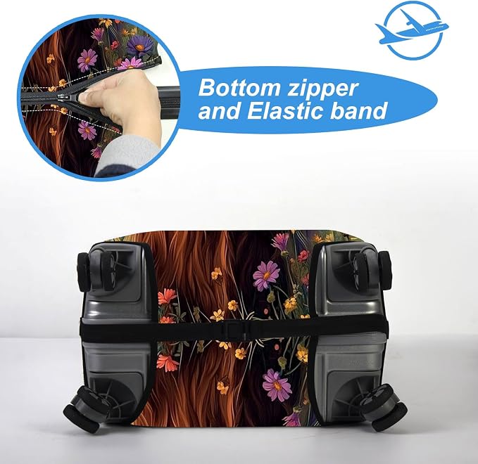 Luggage Cover Protector for 22-24 Inch Suitcases, TSA Approved Elastic Travel - Image 5