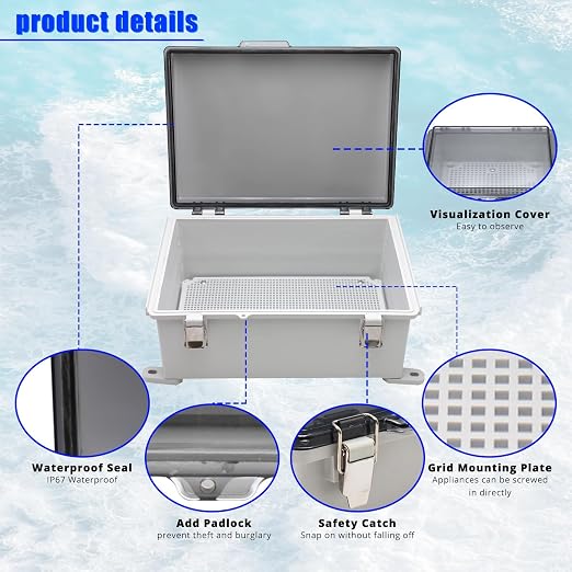 MAKERELE Outdoor Junction Box ABS Plastic Waterproof Universal Electrical - Image 4