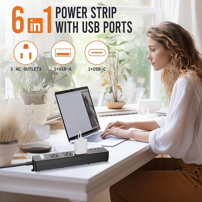15FT Outdoor Waterproof Power Strip Surge Protector - Image 8