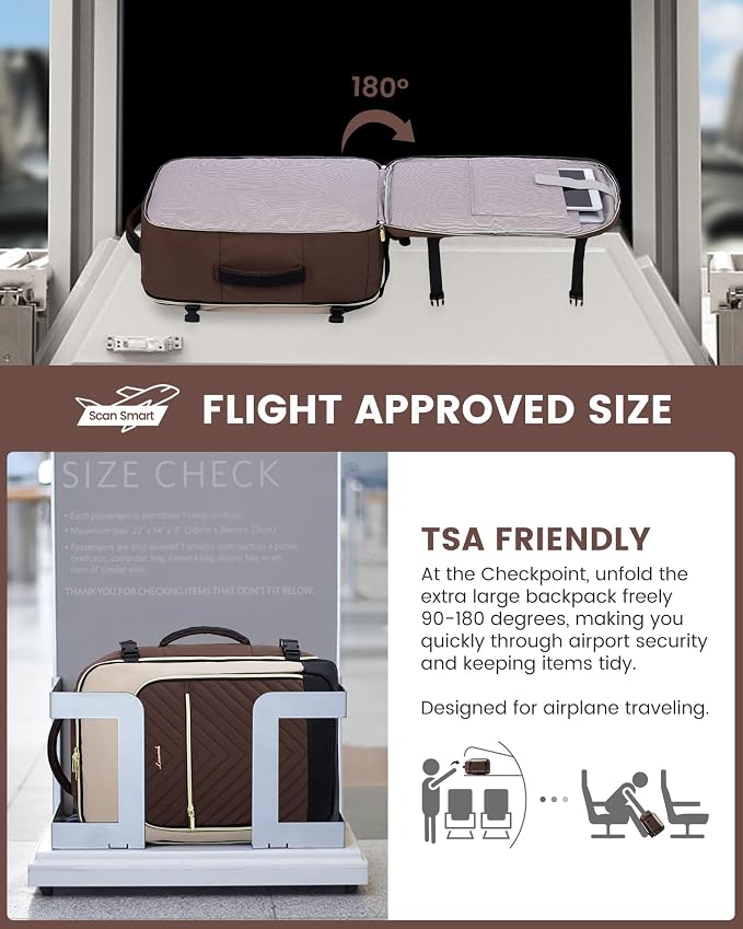 LOVEVOOK Large Travel Backpack for Women, TSA Carry on Backpack for Airplanes - Image 2