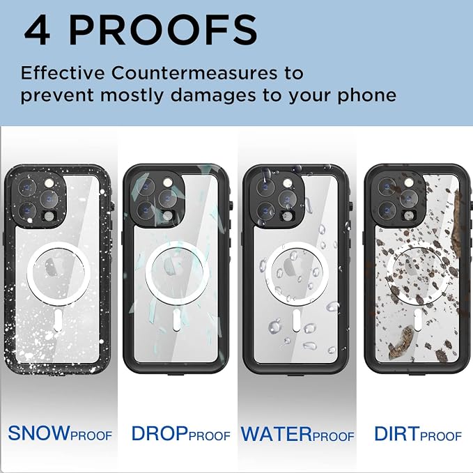 AICase for iPhone 14 Pro Max Case Waterproof, Compatible - Image 4