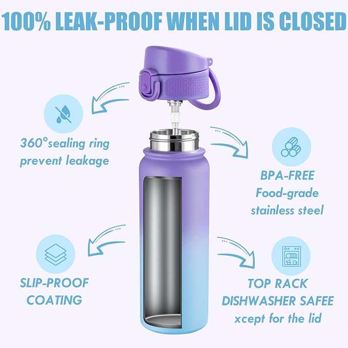 OLDLEY 20 Oz Insulated Stainless Steel Water Bottle - Image 3