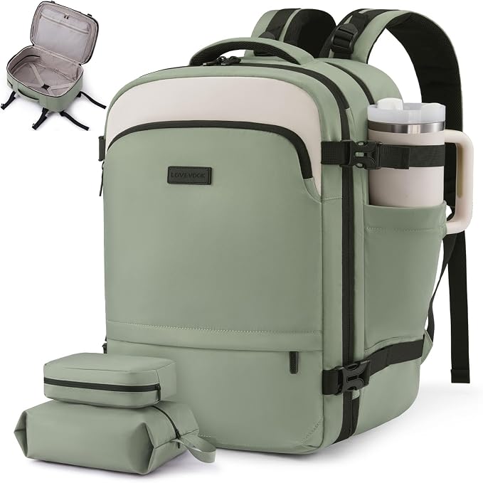 LOVEVOOK Carry On Backpack for Women Flight Approved, Travel Backpack for Men by LOVEVOOK