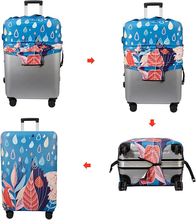 WUJIAONIAO Travel Luggage Cover Baggage Suitcase Cover Protector Skins 18-32 - Image 4