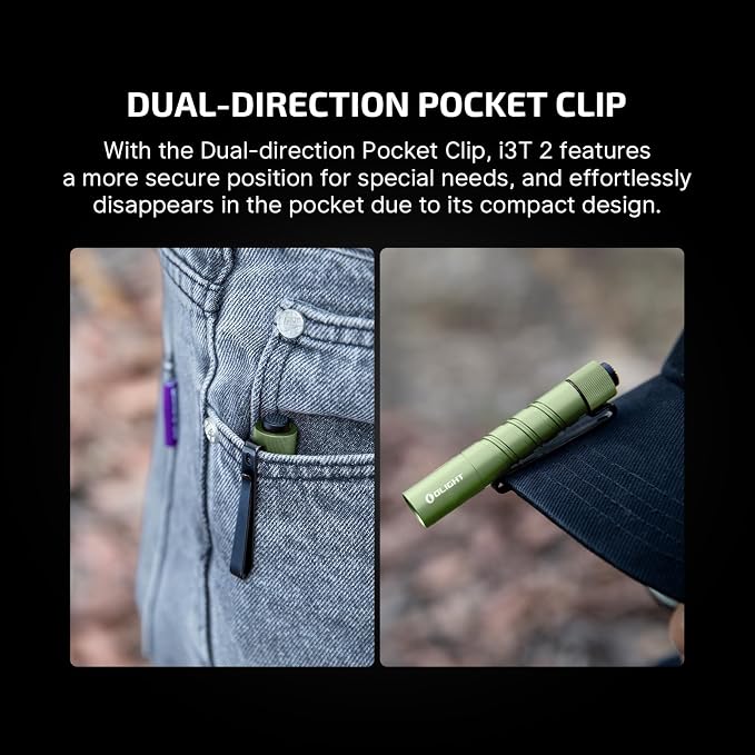 OLIGHT I3T 2 EOS Pocket EDC Flashlight, 200 Lumens Compact Bright Handheld - Image 6