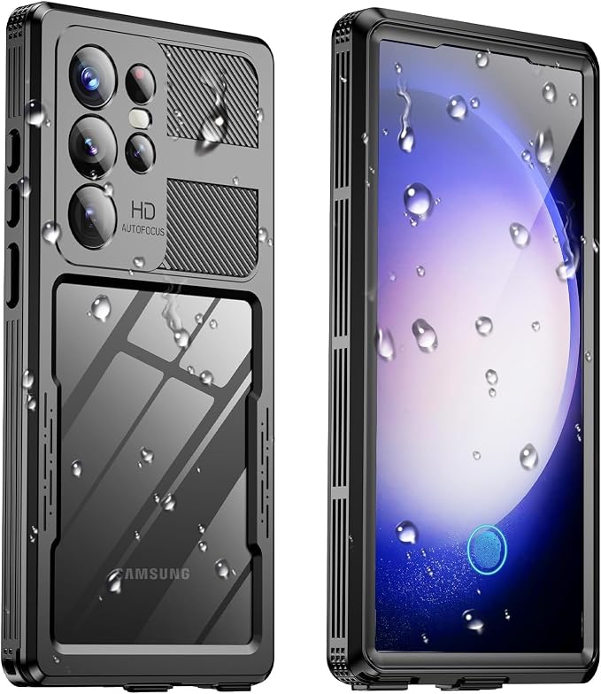 for Samsung Galaxy S23 Ultra Waterproof Case, Magnetic Heavy Duty Military by Haireca