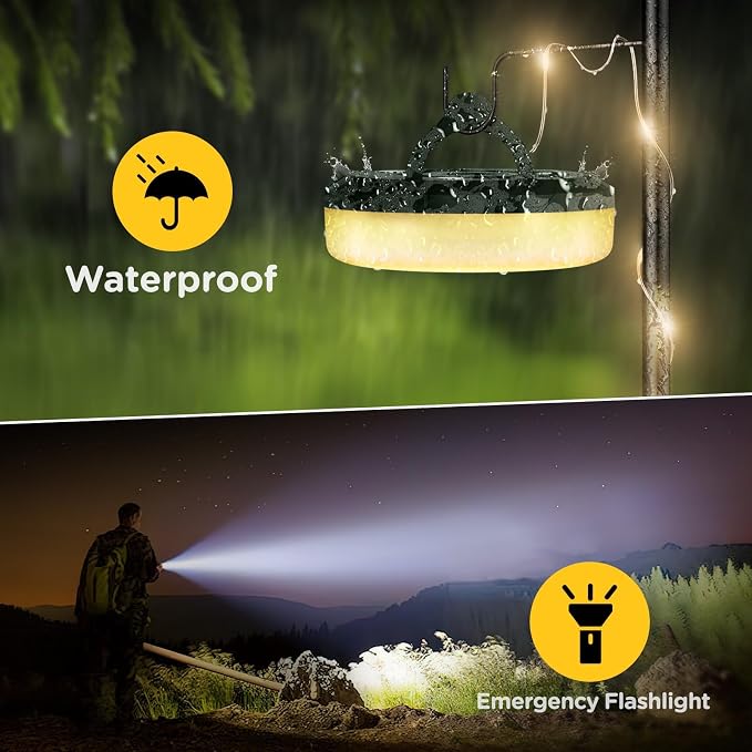 OGERY 3-Pack Camping String Lights, 4 in 1 Quick Storage 32.8FT Rechargeable - Image 6