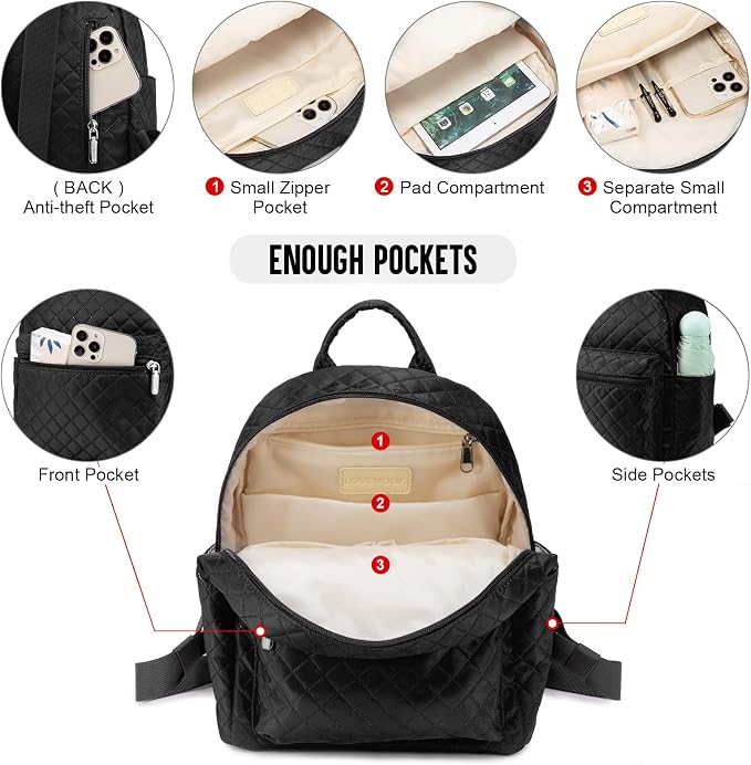 LOVEVOOK Mini Backpack for Women Light Weight Small Waterproof Backpack Purses - Image 2