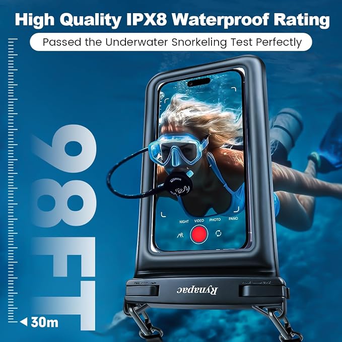 Floating Waterproof Phone Pouch 2 Pack, IPX8 Double Space Waterproof Phone Case - Image 2