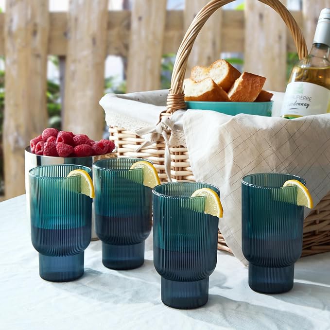 Shatterproof Acrylic Tall Drinking Glasses Set, European Style, Dishwasher Safe - Image 4